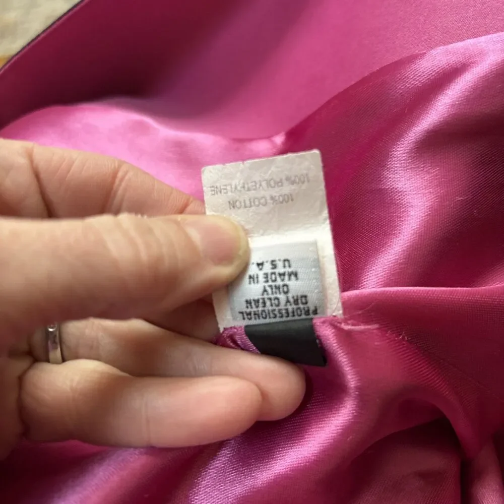 Women’s Fleurette Passport 100% Cotton Black Trench Coat Size 12 Made In USA